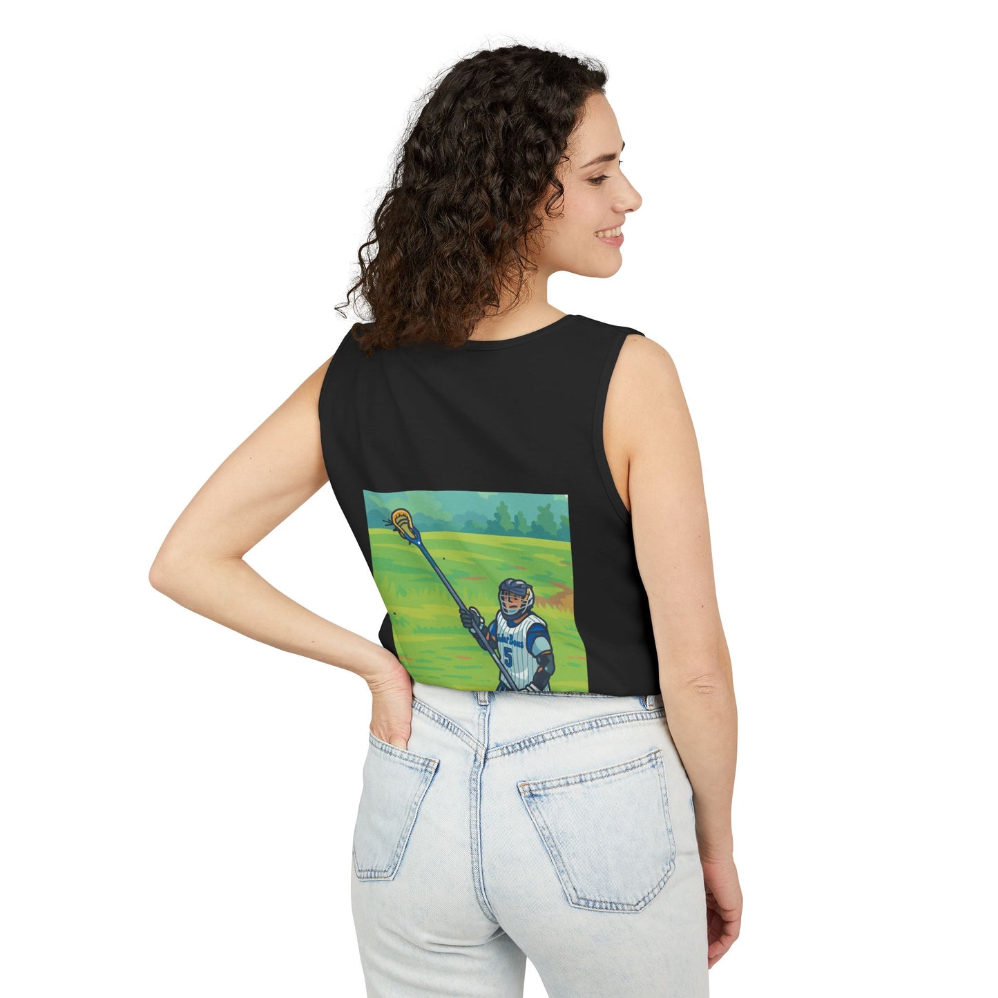 women's Lacrosse Tank Top, Front & Back