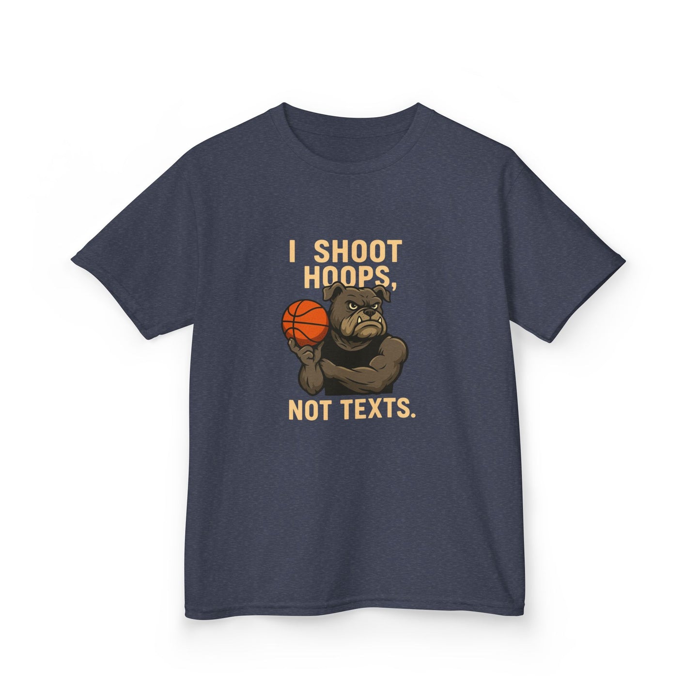 Kids Basketball Tee- I Shoot Hoops, Not Texts