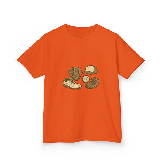 Unisex- Kids Baseball Gear Tee, Child's Sports Shirt