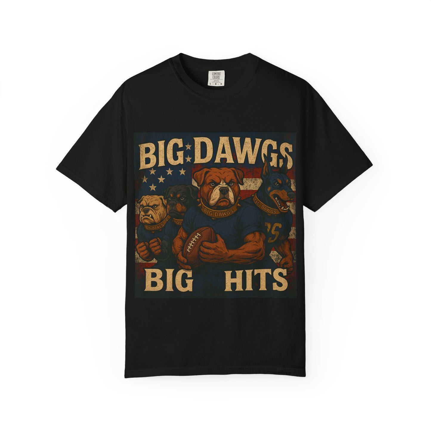 Men's Big Dawgs, Big Hits T-Shirt, Casual Tee