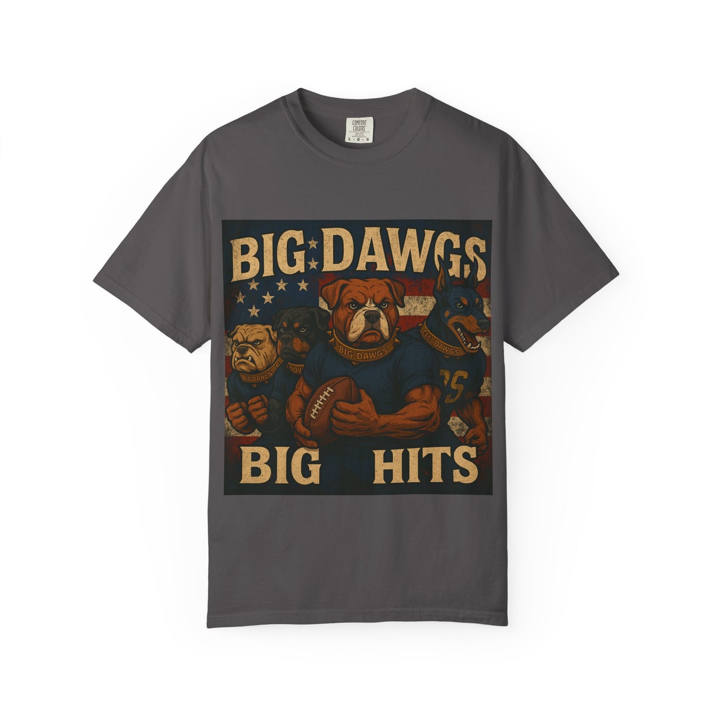 Men's Big Dawgs, Big Hits T-Shirt, Casual Tee