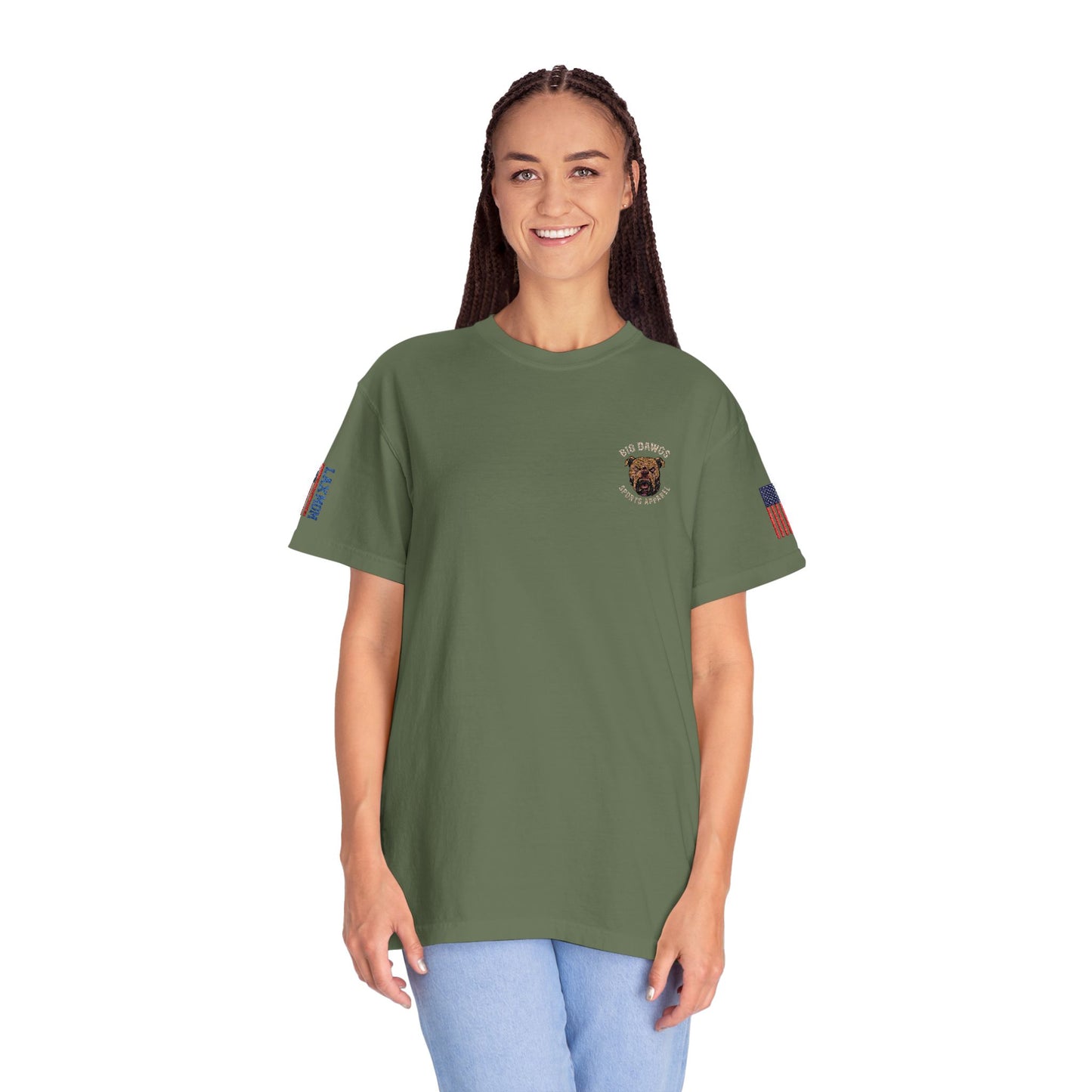 Women's- LaxMom-Logo Tee-  Embroidery Stitching