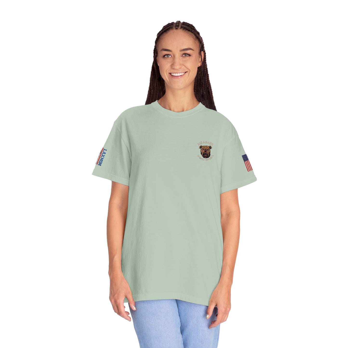 Women's- LaxMom-Logo Tee-  Embroidery Stitching