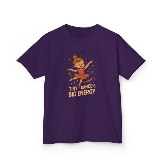 Girls T-shirt- Tiny Dancer Kids Tee - Fun Cotton T-Shirt for Young Dancers