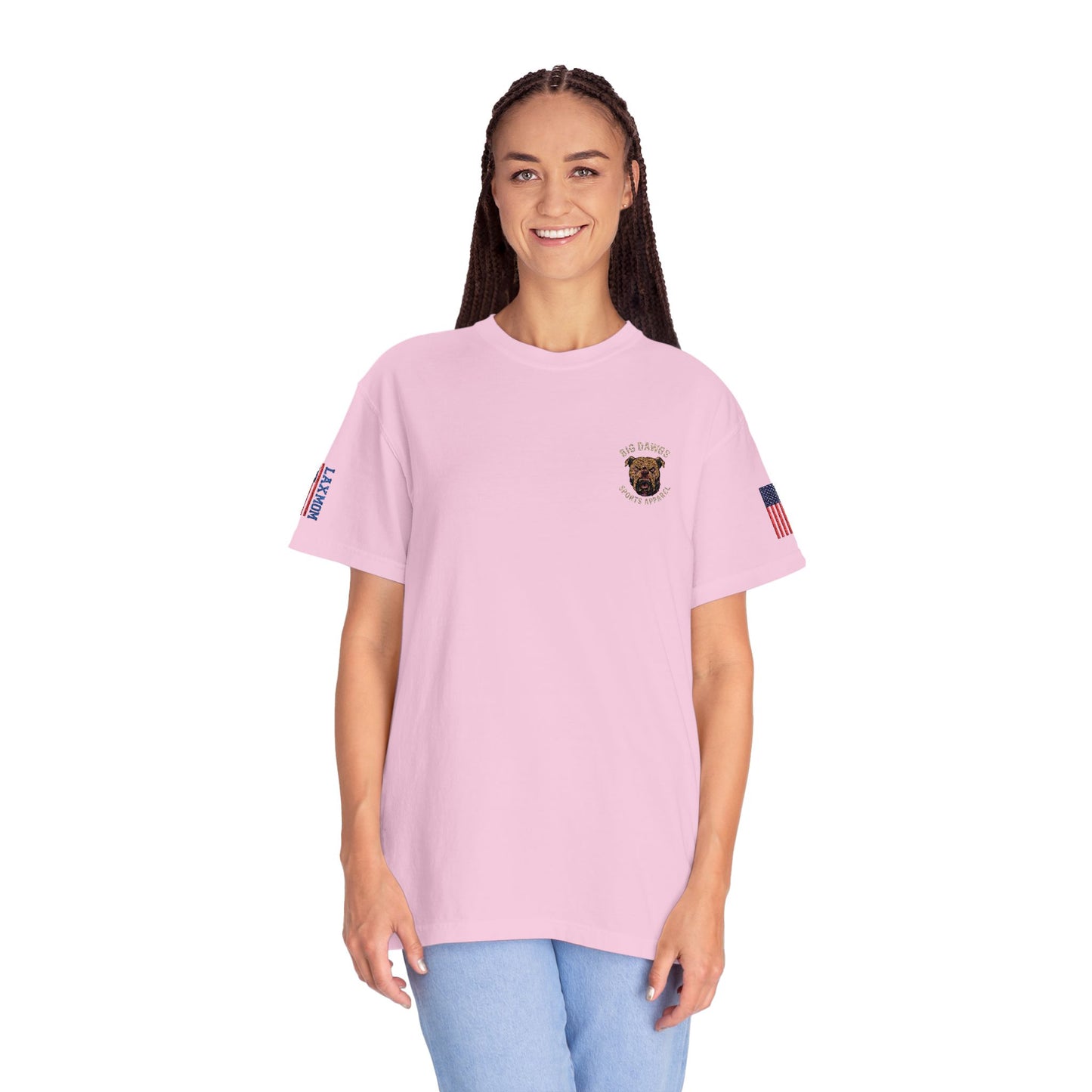 Women's- LaxMom-Logo Tee-  Embroidery Stitching