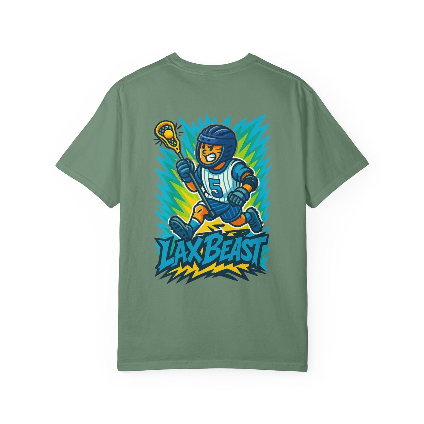 Men's T-shirt with Lax Beast Design- Front & Back