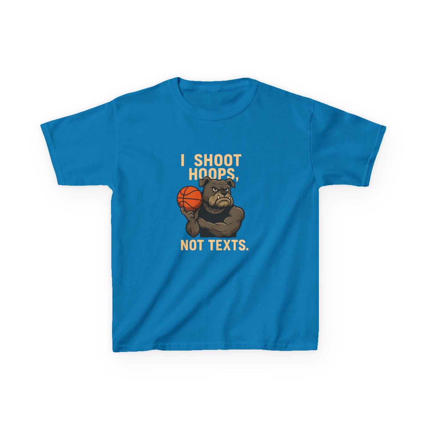 Kids Basketball Tee- I Shoot Hoops, Not Texts