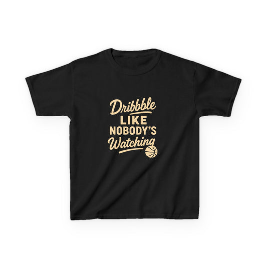 Kids Basketball Tee, Dribble Like Nobody's Watching Shirt, Unisex Youth Sports Apparel