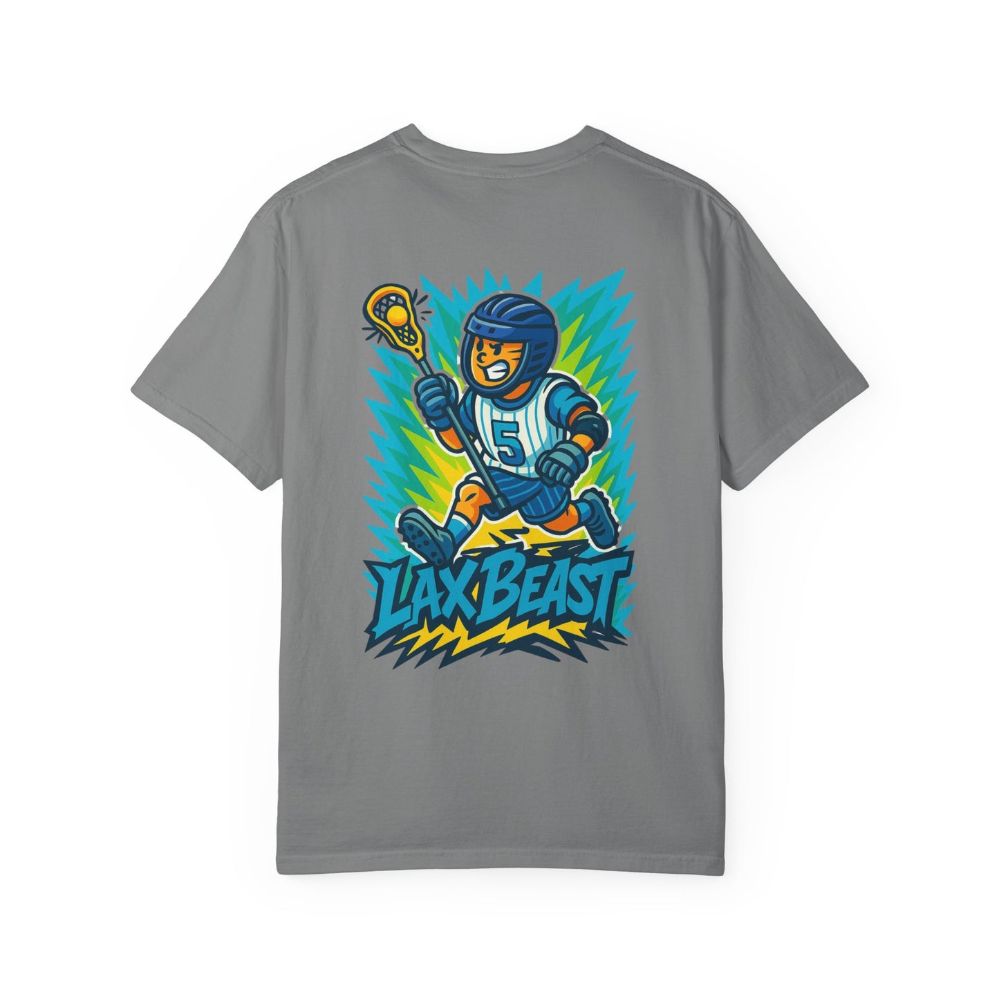 Men's T-shirt with Lax Beast Design- Front & Back