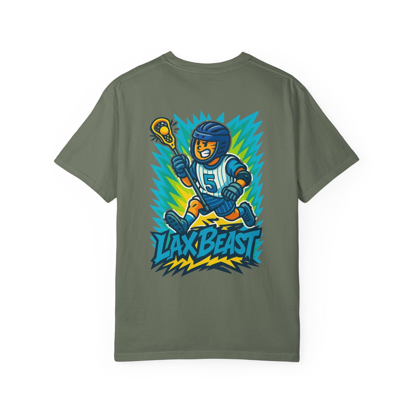 Men's T-shirt with Lax Beast Design- Front & Back