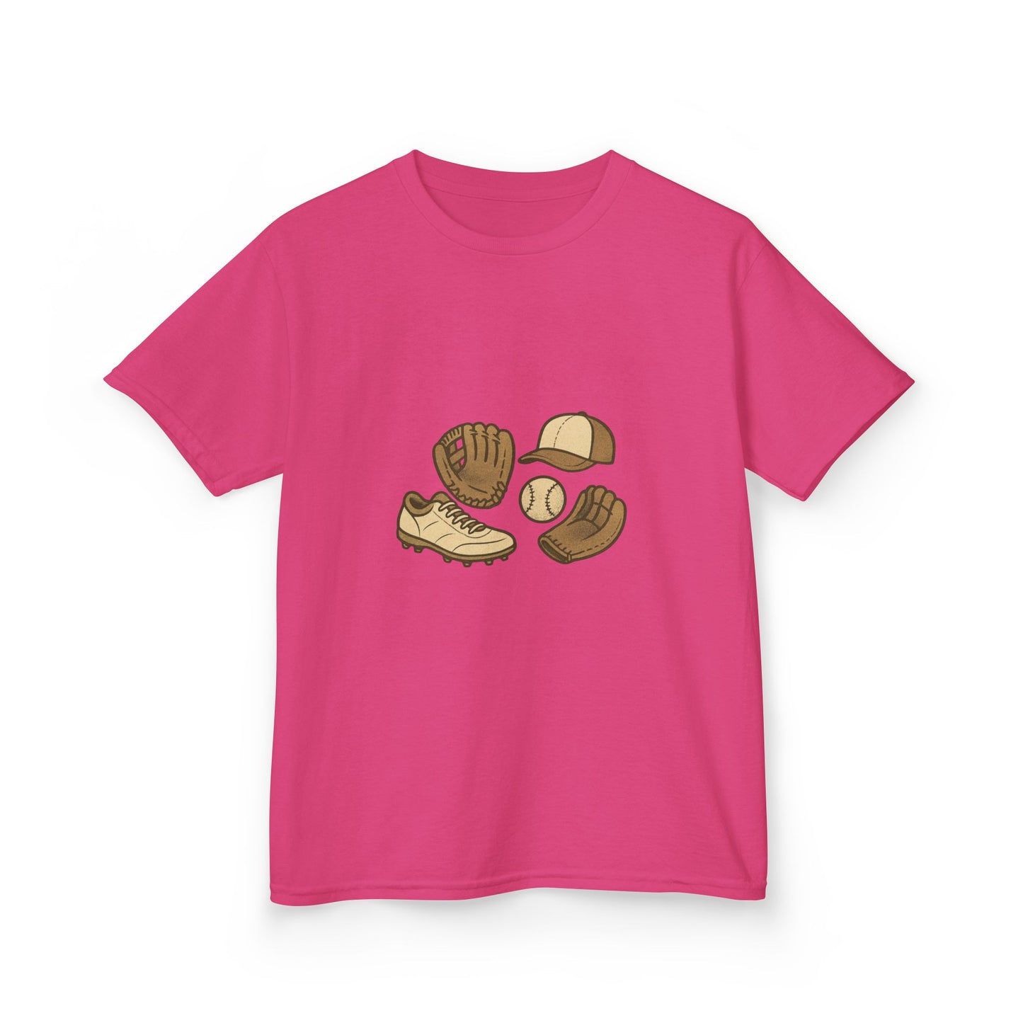 Unisex- Kids Baseball Gear Tee, Child's Sports Shirt