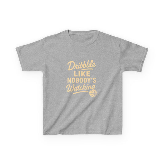 Kids Basketball Tee, Dribble Like Nobody's Watching Shirt, Unisex Youth Sports Apparel