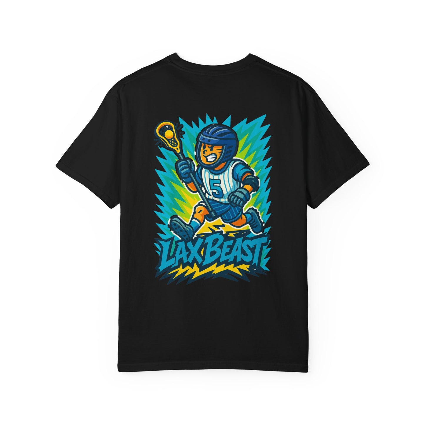 Men's T-shirt with Lax Beast Design- Front & Back