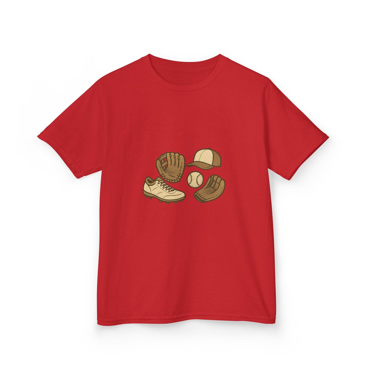 Unisex- Kids Baseball Gear Tee, Child's Sports Shirt