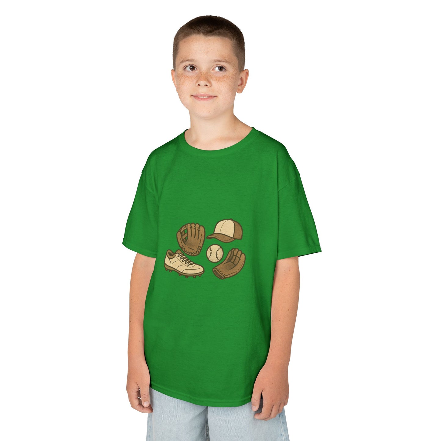 Unisex- Kids Baseball Gear Tee, Child's Sports Shirt