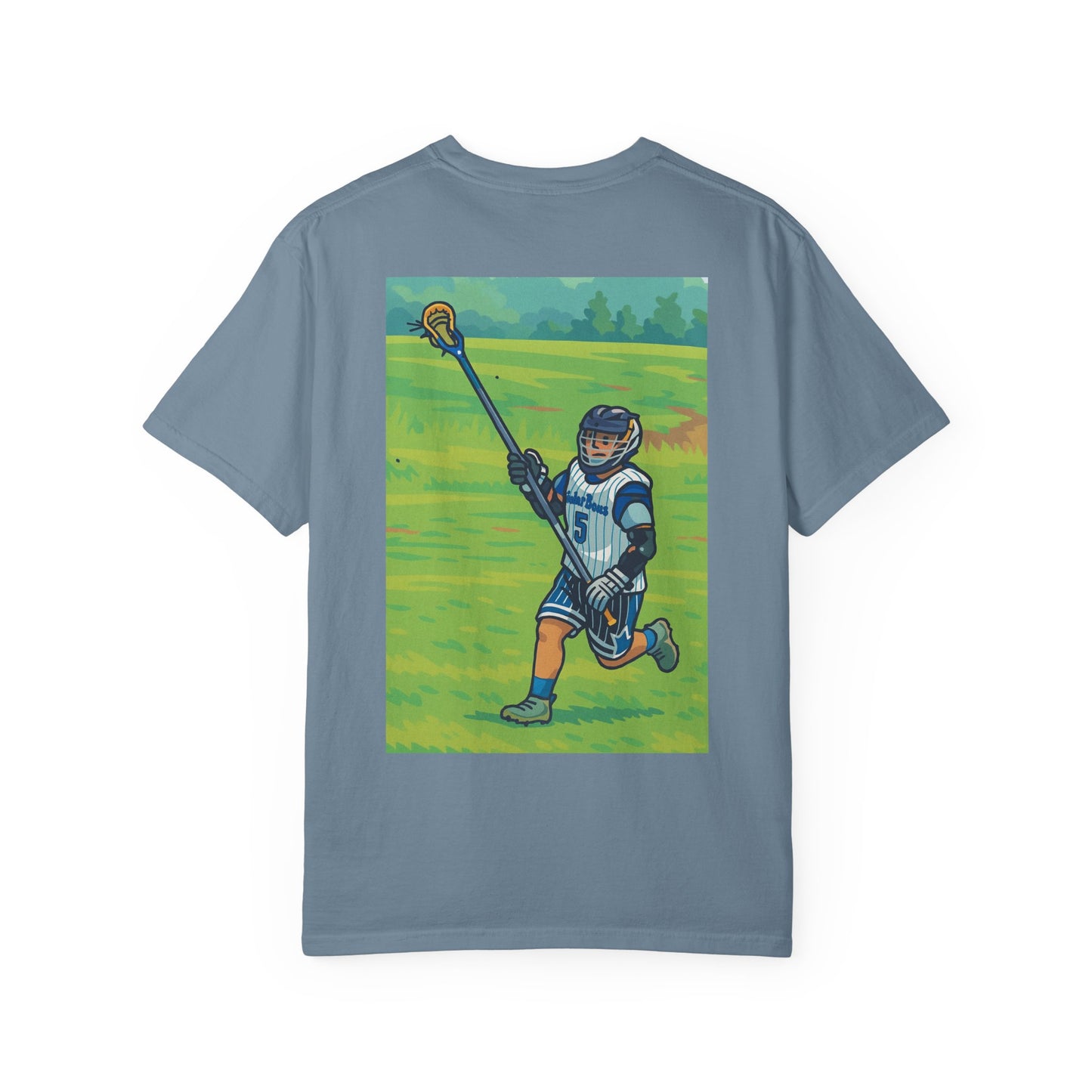 Men's Lacrosse Graphic Tee, Front & Back