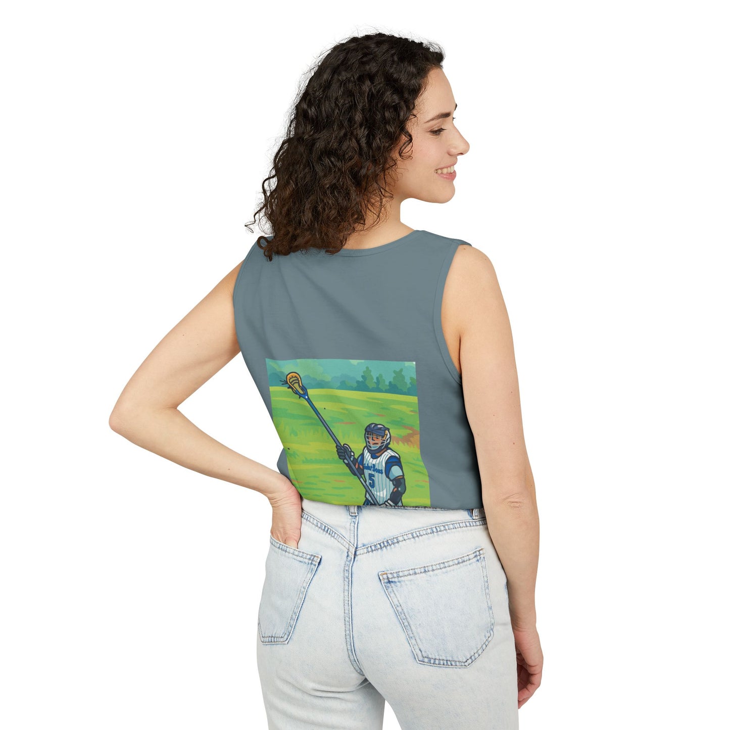 women's Lacrosse Tank Top, Front & Back