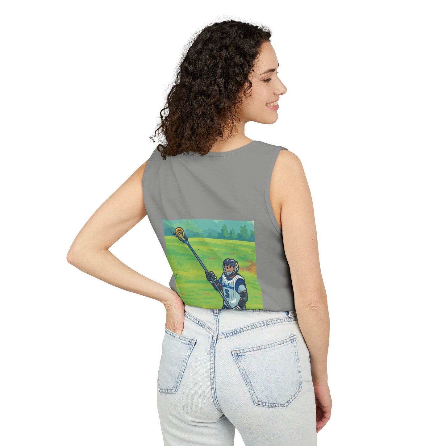 women's Lacrosse Tank Top, Front & Back