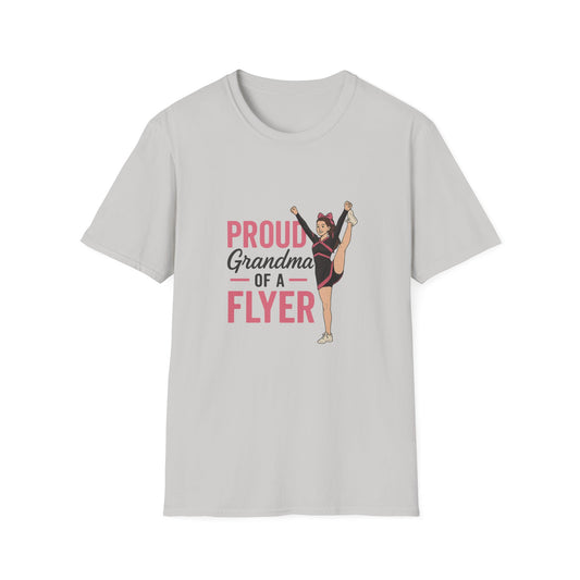 Proud Grandma of a Flyer T-Shirt, Softstyle Tee, Cheerleading Grandma