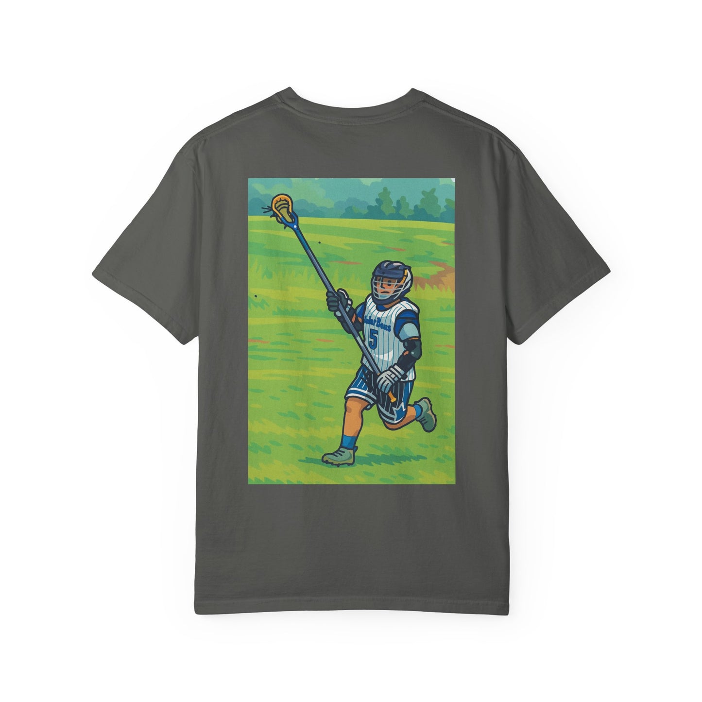 Men's Lacrosse Graphic Tee, Front & Back